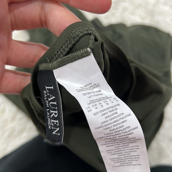 LAUREN RALPH LAUREN Plus Size Lace-Up One-Piece Swimsuit - Picture 8 of 8